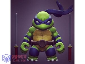 Q版忍者神龟米开朗基罗-3d打印模型stl下载-【我爱3D打印】