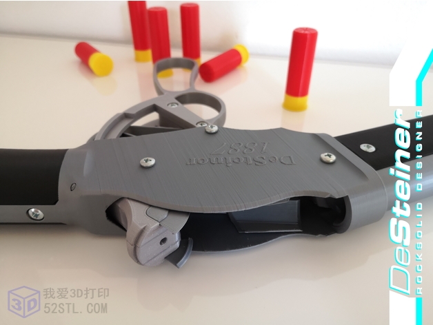 3D打印模型stl-1887型 杠杆霰弹枪模型