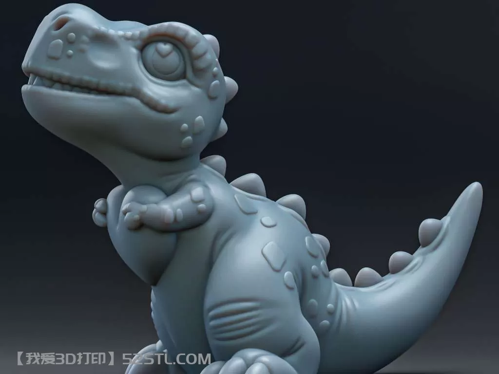 可爱的恐龙特雷克斯-3d打印模型stl