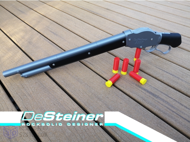 3D打印模型stl-1887型 杠杆霰弹枪模型
