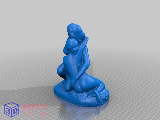 洗澡的女人-3d打印模型stl下载模型图