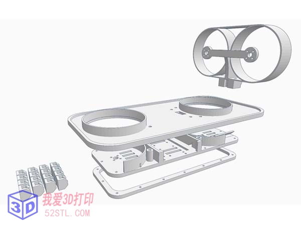 迷你 FPV 气垫船-3d打印模型stl下载结构图