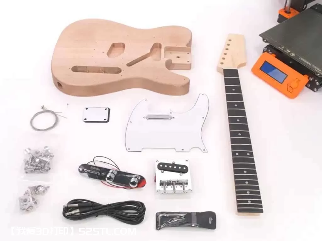 Prusacaster-可3D打印的吉他-3d打印模型stl