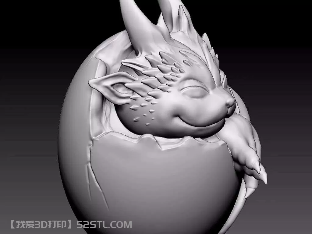 十二生肖龙种龙蛋-3d打印模型stl