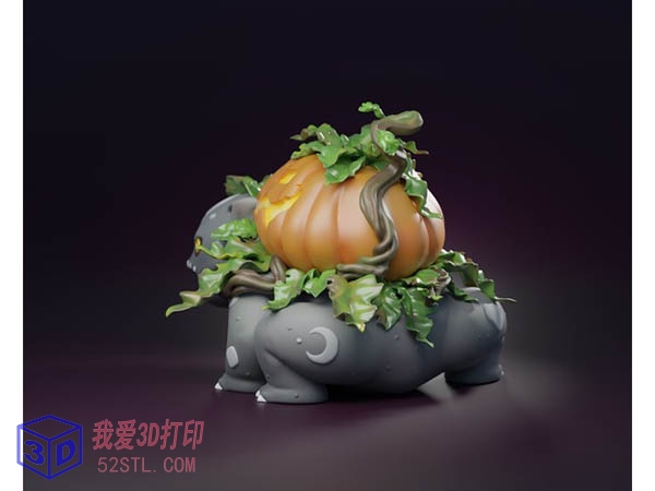 万圣节版宠物小精灵妙蛙种子宝可梦（口袋妖怪）-3d打印模型stl下载