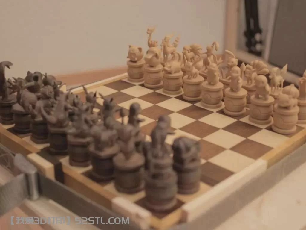 神奇宝贝国际象棋套装-3d打印模型stl免费下载-百度网盘云【我爱3D打印】