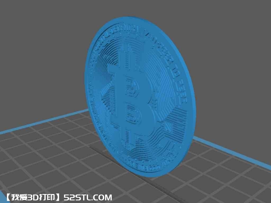 20厘米比特币硬币（正面和背面）-3d打印模型stl