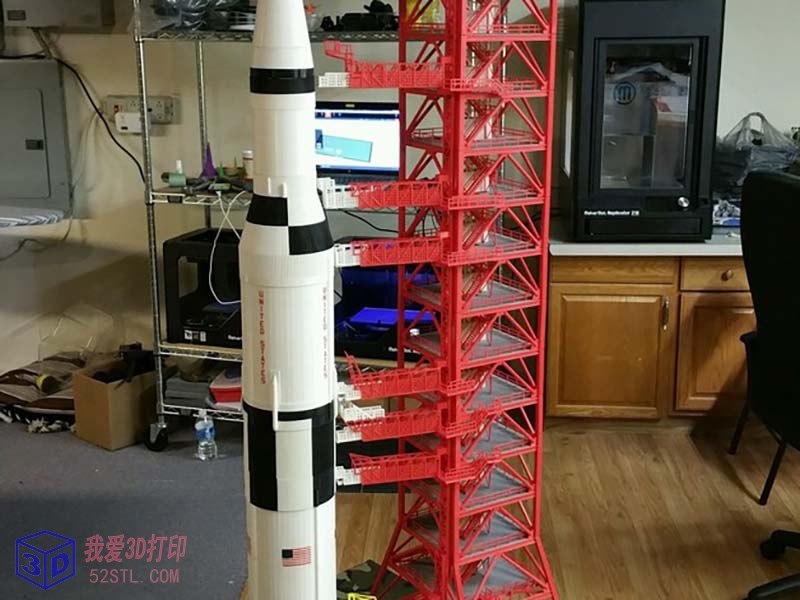 土星五号火箭模型-3d打印模型stl格式-百度网盘下载【我爱3D打印】