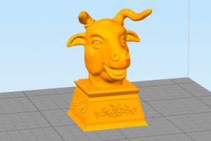 3D打印模型stl-十二生肖兽首丑牛-【我爱3D打印】