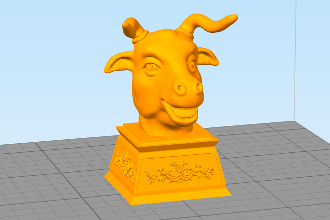 图片[1]-3D打印模型stl-十二生肖兽首丑牛