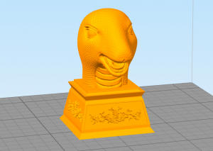 3D打印模型stl-十二生肖兽首巳蛇-【我爱3D打印】