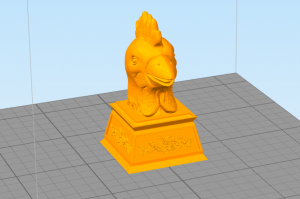 3D打印模型stl-十二生肖兽首酉鸡-【我爱3D打印】