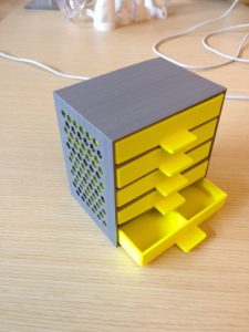 3D打印STL立式带开孔5层抽屉盒-【我爱3D打印】
