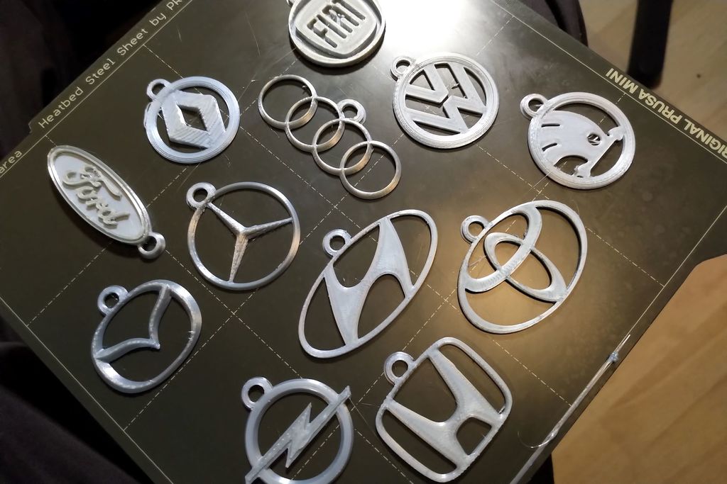 图片[15]-3D打印模型stl-车标钥匙扣：大众、奥迪、福特、本田、欧宝、丰田、梅赛德斯奔驰、菲亚特、斯柯达、雷诺、马自达、现代