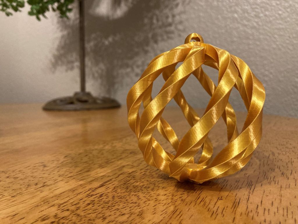 3D打印STL圣诞树螺旋装饰球