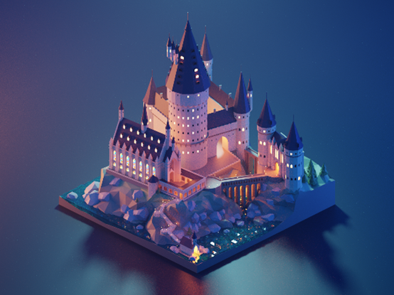 3D打印STL模型七彩城堡