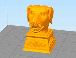 3D打印模型stl-十二生肖兽首戌狗-【我爱3D打印】