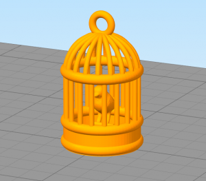 3D打印STL金色鸟笼-【我爱3D打印】
