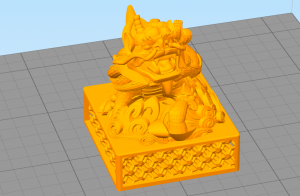 3D打印STL麒麟玉玺-【我爱3D打印】