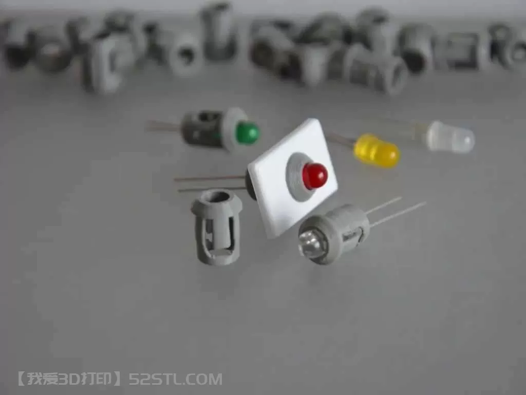 5mm LED 安装座-3d打印模型stl