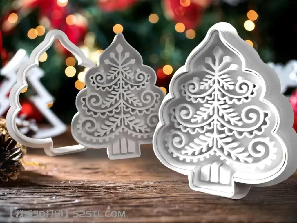 圣诞树饼干模具-3d打印模型stl
