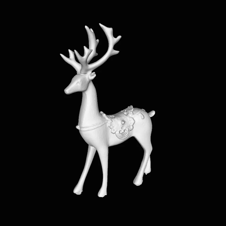 圣诞老人的驯鹿-3d打印模型stl