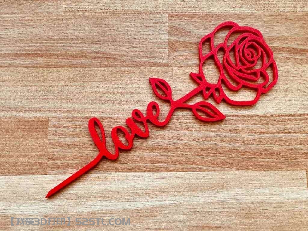 情人节玫瑰之爱-3d打印模型stl免费下载-百度网盘云下载【我爱3D打印】