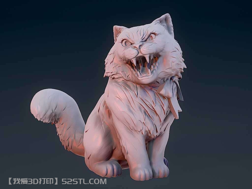 愤怒的猫-3d打印模型stl