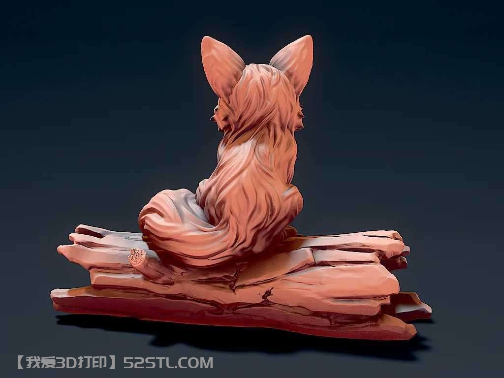 可爱的狐狸-3d打印模型stl