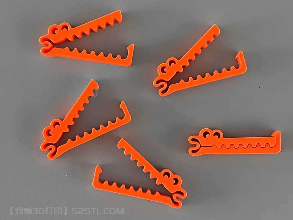 疯狂鳄鱼夹 (6cm) 用于密封袋-3d打印模型stl