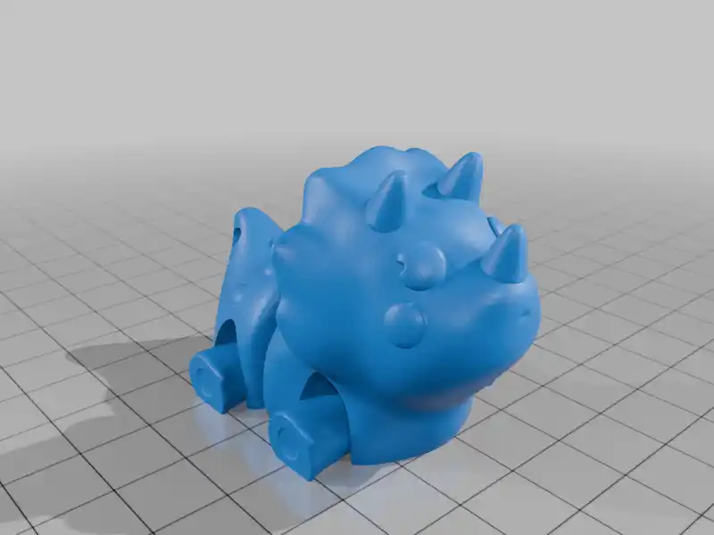 卡通独角兽钥匙链-3d打印模型stl