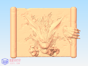火影忍者九尾头雕高精度雕塑-3d打印模型stl-【我爱3D打印】