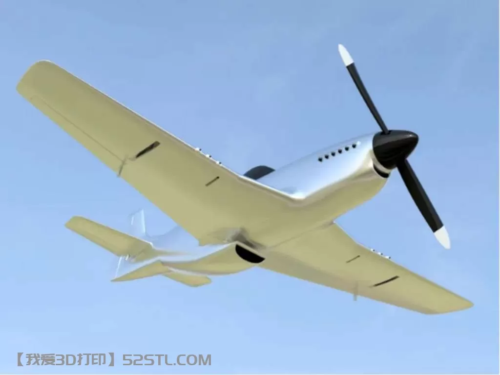 P51D野马遥控飞机-3d打印模型stl