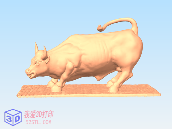 华尔街公牛-3d打印模型stl下载模型图