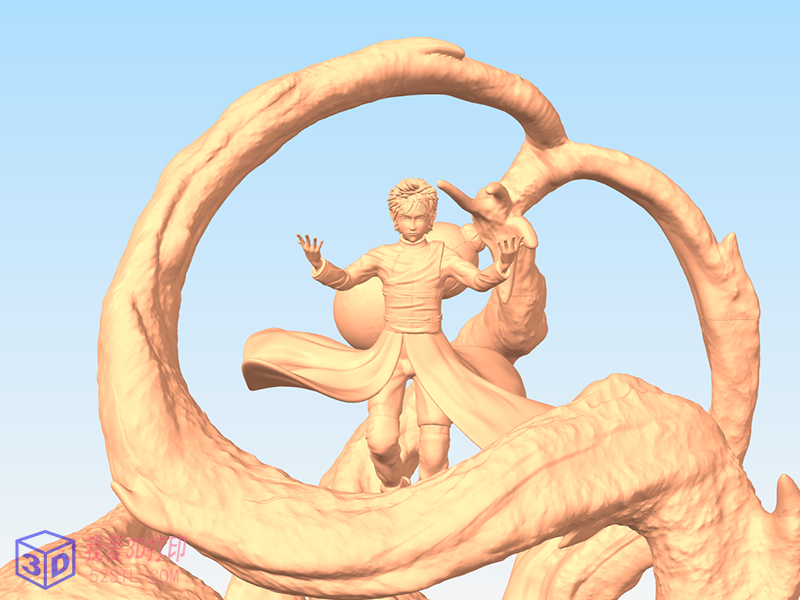 火影忍者一尾我爱罗高精度手办-3d打印模型stl模型图