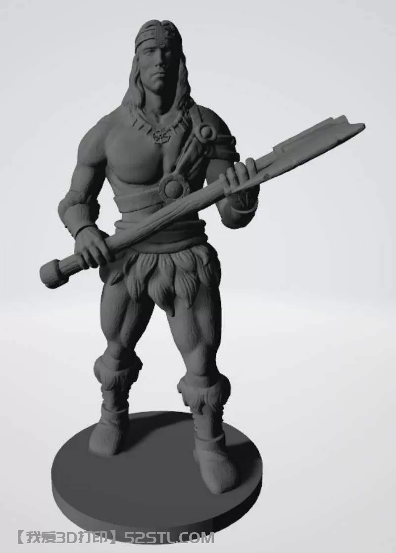 拿斧头的野蛮人-3d打印模型stl免费下载-百度网盘云【我爱3D打印】