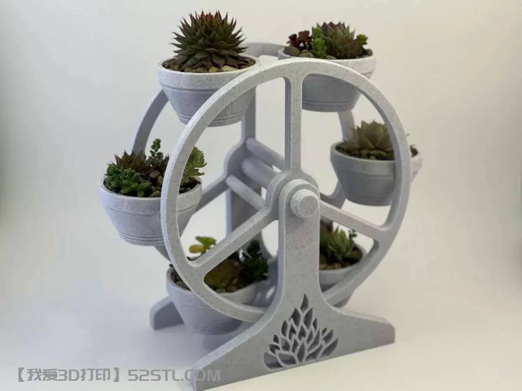 摩天轮植物架-3d打印模型stl积分下载-百度网盘云【我爱3D打印】