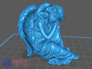 唯美的天使雕像-3d打印模型stl-【我爱3D打印】