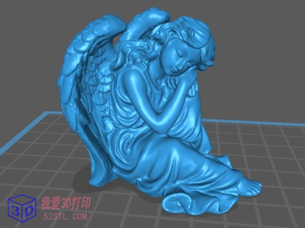 唯美的天使雕像-3d打印模型stl免费下载-百度网盘云下载【我爱3D打印】