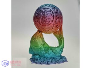 高精度鲤鱼送福-3d打印模型obj下载-【我爱3D打印】