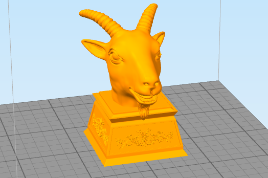 3D打印模型stl-十二生肖兽首未羊