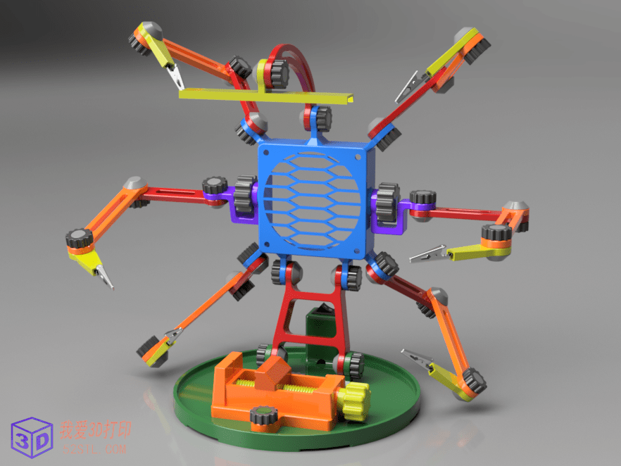 多用途电烙铁焊台带虎钳-3d打印模型stl免费下载-百度网盘云下载【我爱3D打印】