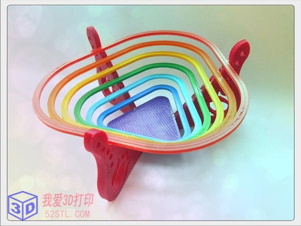 “彩虹”果盘-3d打印模型stl下载-百度网盘云【我爱3D打印】