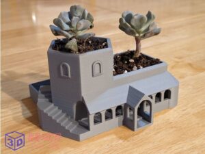 罗马别墅盆景花盆-3d打印模型stl-【我爱3D打印】