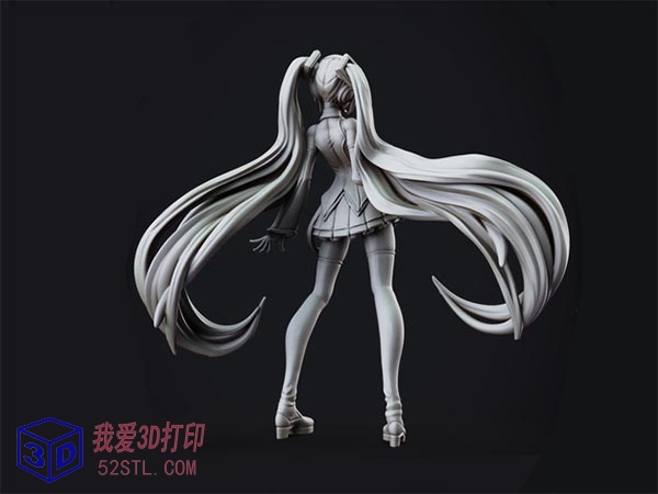 初音未来动漫同人手办-3d打印模型stl模型图