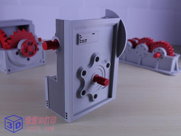 工业蜗轮箱/齿轮减速器-3d打印模型stl下载实物图