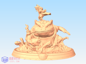 火影忍者自来也蛤蟆高精度手办-3d打印模型stl-【我爱3D打印】