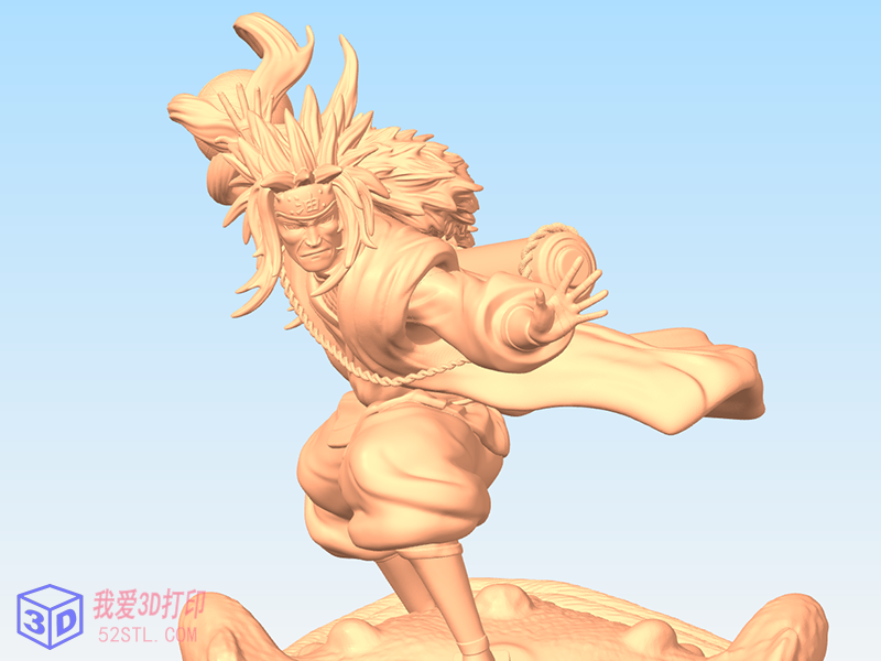 火影忍者自来也蛤蟆高精度手办-3d打印模型stl模型图