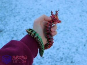 铰接式圣诞龙-3d打印模型stl-【我爱3D打印】