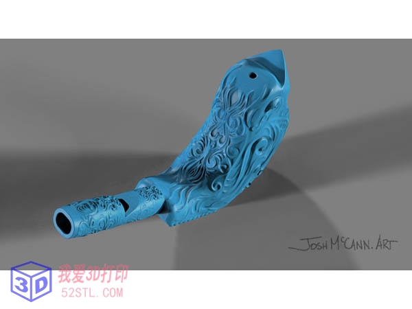 花丝装饰的唧唧鸟哨-3d打印模型stl实物图